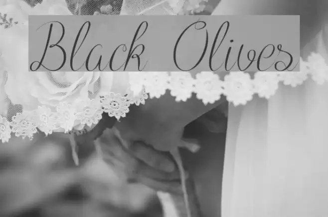 Black Olives Font examples