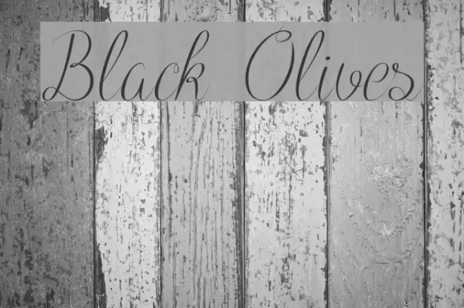 Black Olives Font examples