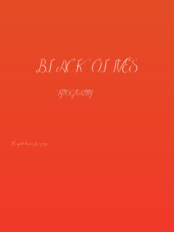 Black Olives Poster