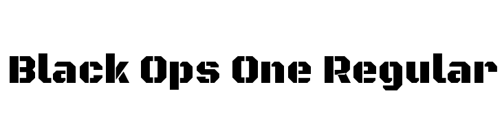 Black ops hotsell one font