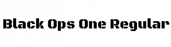 Black Ops One Regular  Free Fonts Download