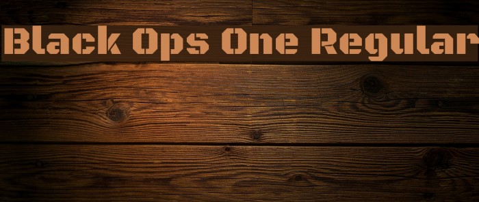 Black Ops One Regular Font examples
