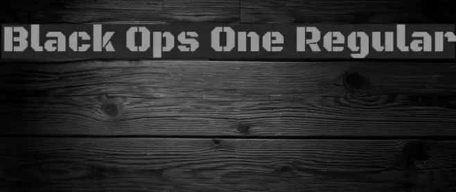Black Ops One Regular Font examples