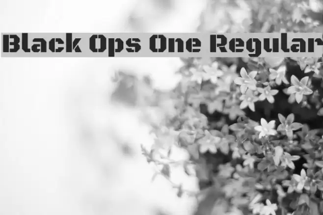 Black Ops One Regular Font examples