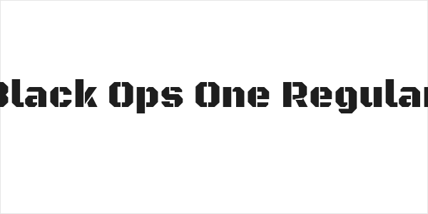 Black Ops One Regular Logo