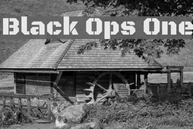 Black Ops One Font examples