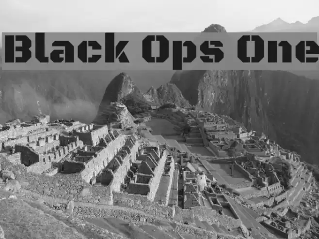 Black Ops One Font examples