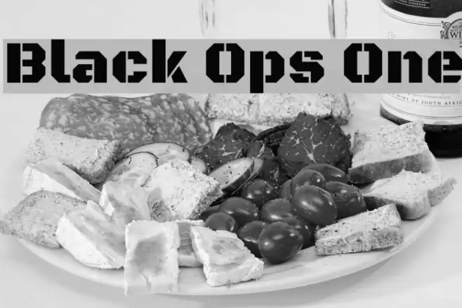 Black Ops One Font examples