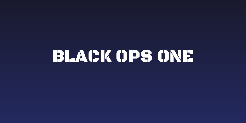 Black Ops One Social Header