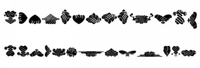 Black Ornaments Free 字体 大写