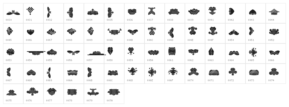 Black Ornaments Free Character Map