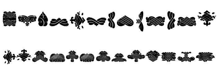 Black Ornaments Free Font LOWERCASE