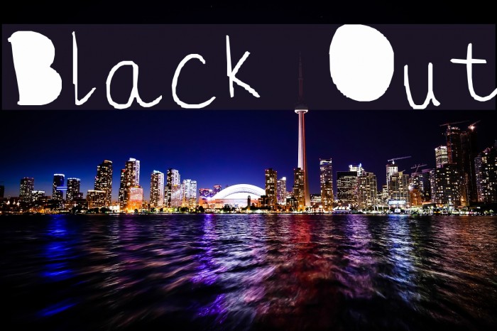 Black Out Font examples