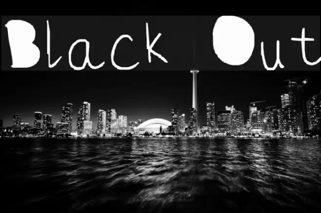 Black Out Fonte examples