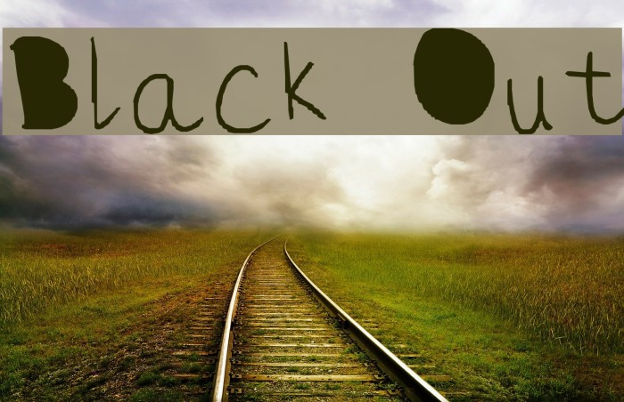 Black Out Font examples