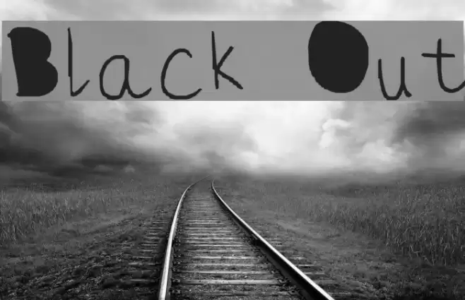 Black Out Fonte examples