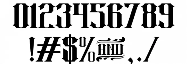 Black Oval Font OTHER CHARS