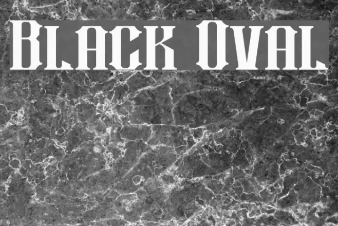 Black Oval Font examples