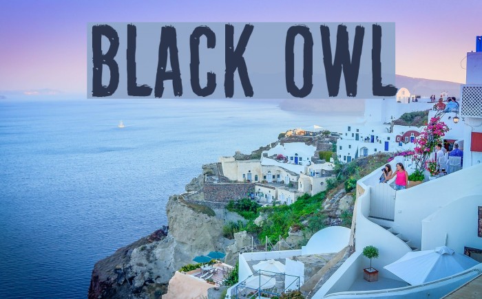 Black Owl Font examples