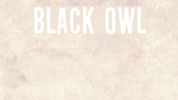 Black Owl Font examples
