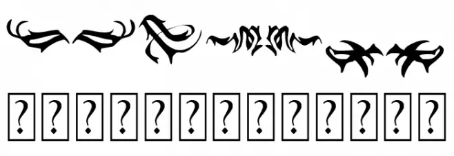 Black Panther Ornament Schriftart Kleinbuchstaben