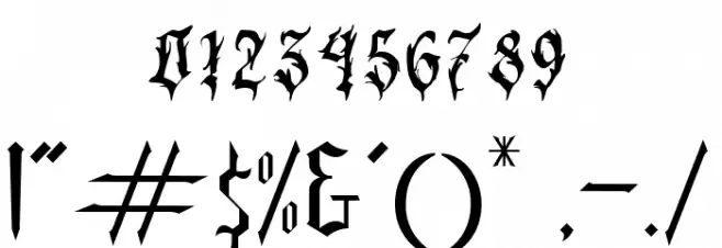 Black Panther Font OTHER CHARS