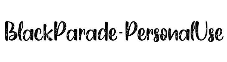 Black Parade - Personal Use  Free Fonts Download
