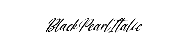 Black Pearl Italic  Frei Schriftart Herunterladen