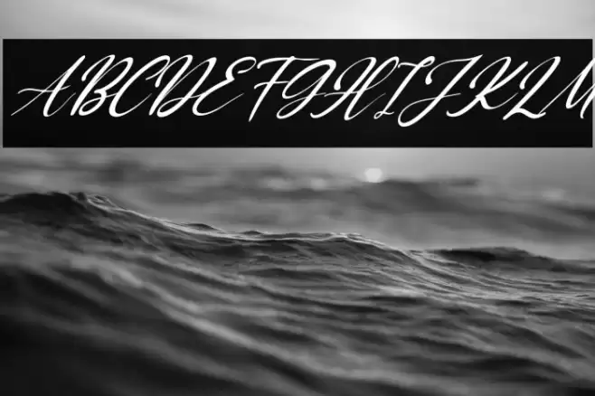 Black Pearl Italic Font examples