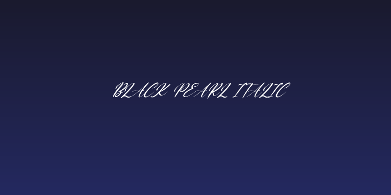 Black Pearl Italic Social Header