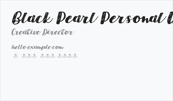 Black Pearl Personal Use Business Card