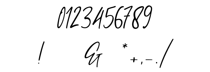 Black Pen Font OTHER CHARS