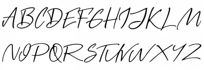 Black Pen Font UPPERCASE