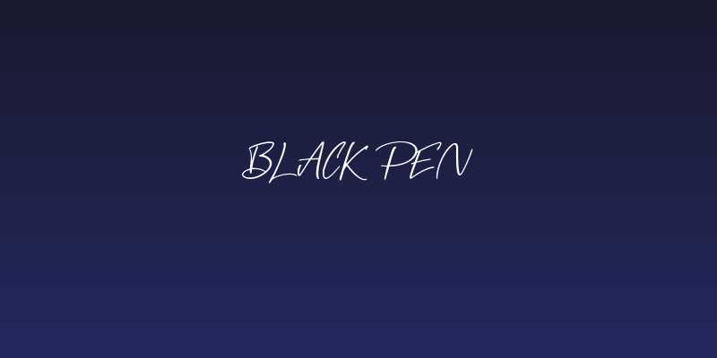Black Pen Social Header