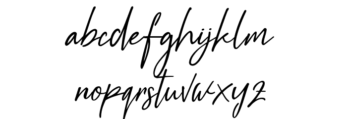 Black Pen Font LOWERCASE
