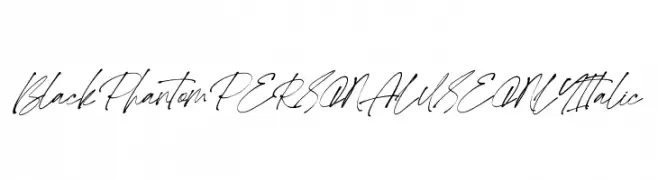 Black Phantom PERSONAL USE ONLY Italic 