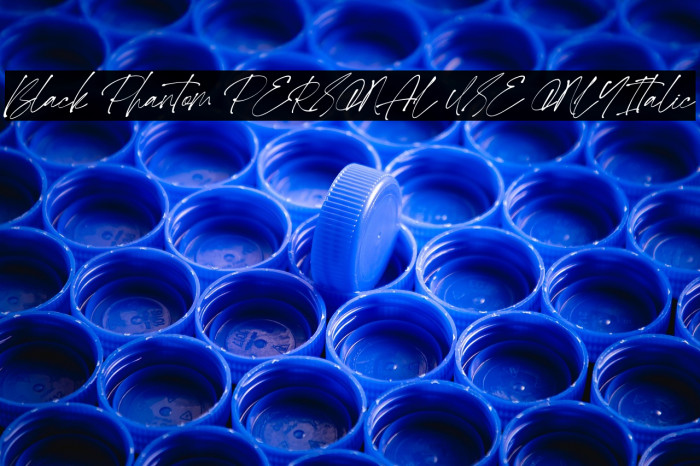 Black Phantom PERSONAL USE ONLY Italic Example 1