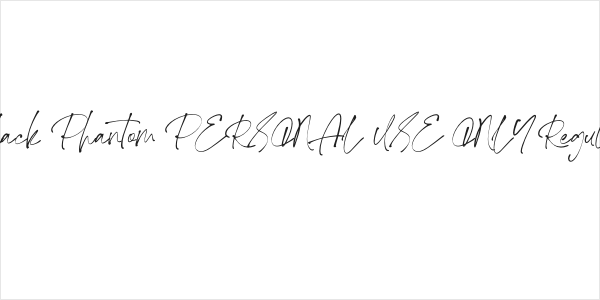 Black Phantom PERSONAL USE ONLY Regular Logo