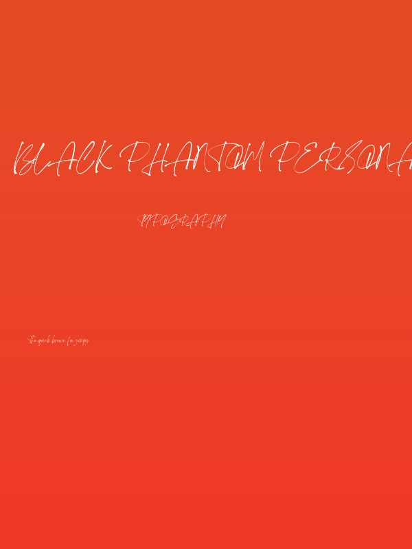 Black Phantom PERSONAL USE ONLY Regular Poster