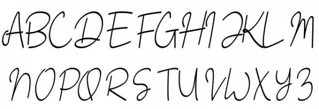 Black Pink Cursive फ़ॉन्ट अपरकेस