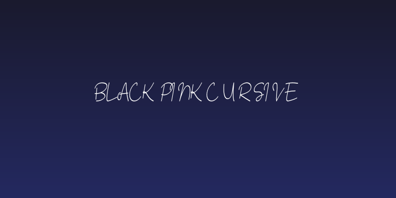 Black Pink Cursive Social Header