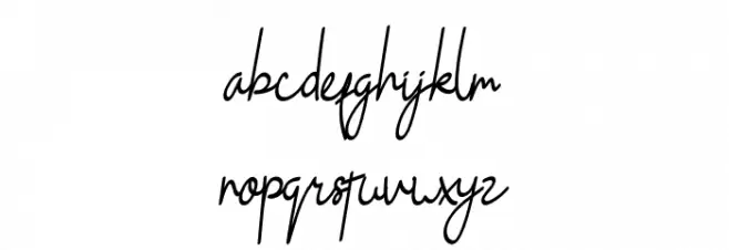 Black Pink Cursive Font LOWERCASE