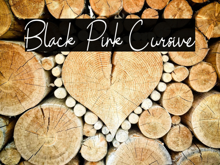 Black Pink Cursive Example 1