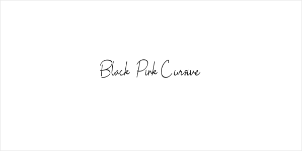 Black Pink Cursive Logo