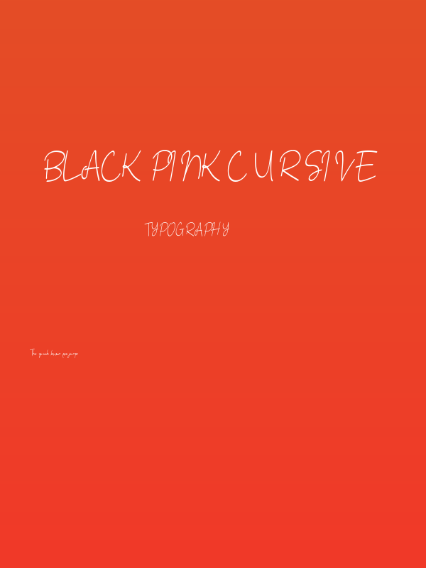 Black Pink Cursive Poster