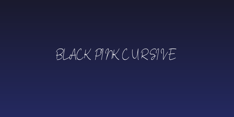 Black Pink Cursive Social Header