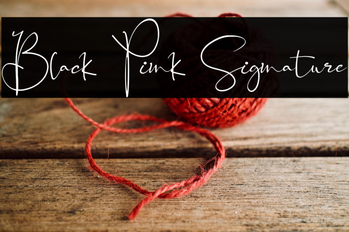 Black Pink Signature Example 2