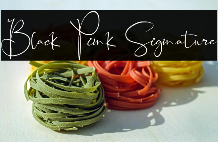 Black Pink Signature Example 3
