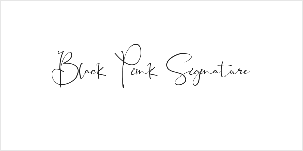 Black Pink Signature Logo