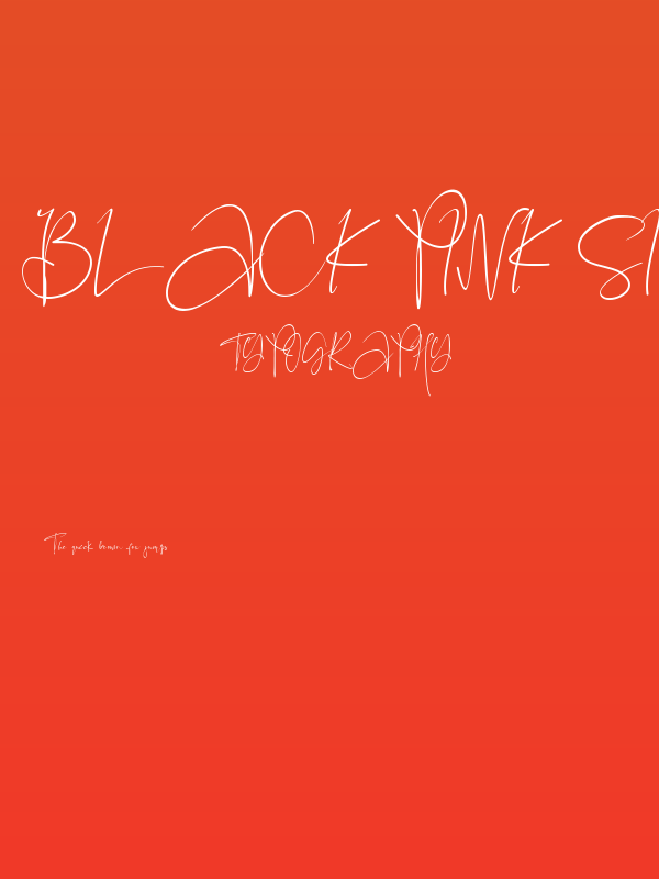 Black Pink Signature Poster